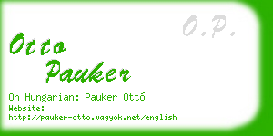 otto pauker business card